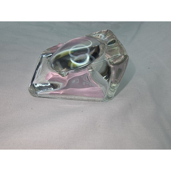 Antique Pat Appld For Clear Rectangle Glass With Convex Magnifying Lens Unusual - Picture 3 of 5